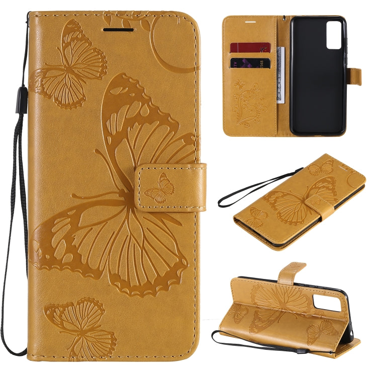 3D Butterflies Embossing Pattern Horizontal Flip Leather Case with Holder & Card Slot & Wallet
