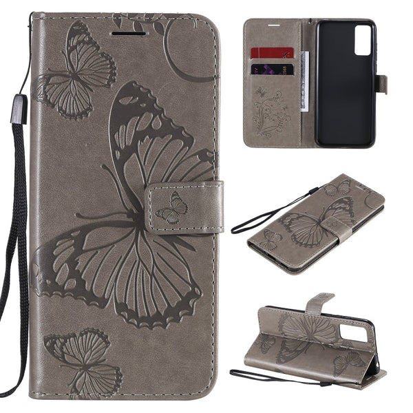 3D Butterflies Embossing Pattern Horizontal Flip Leather Case with Holder & Card Slot & Wallet