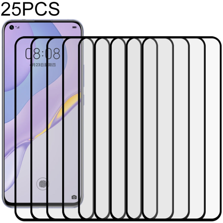 25 PCS Full Glue Full Screen Tempered Glass Film