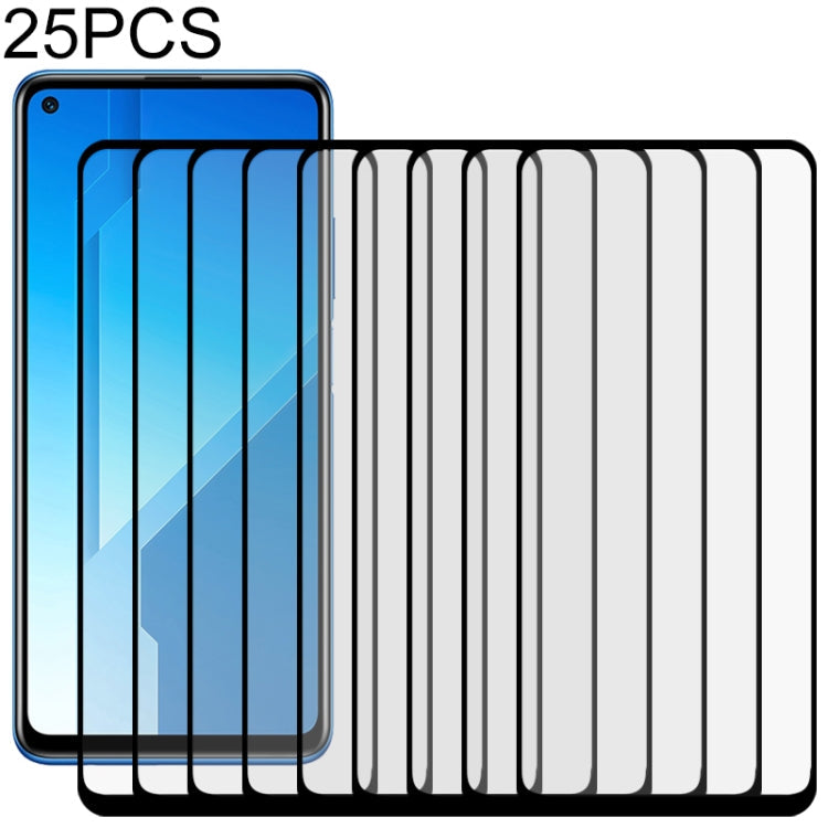 25 PCS Full Glue Full Screen Tempered Glass Film