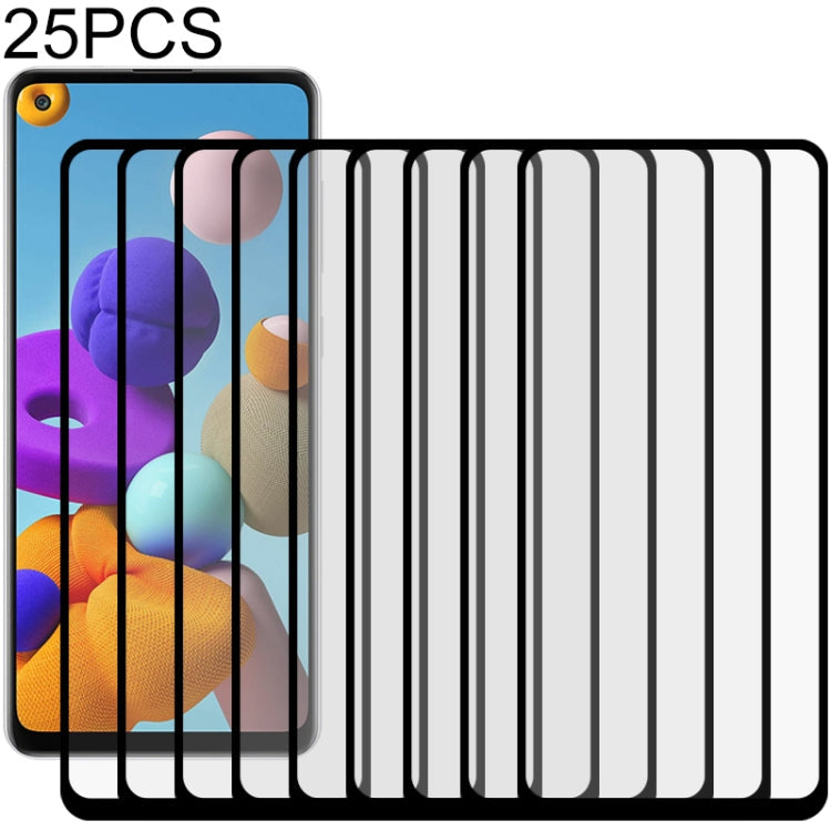 25 PCS Full Glue Full Screen Tempered Glass Film