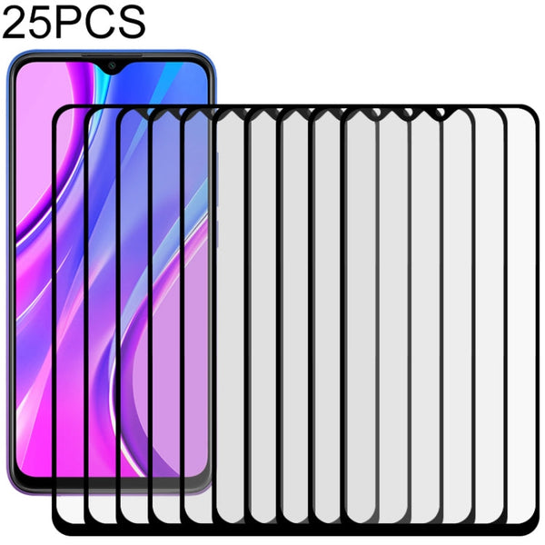 25 PCS Full Glue Full Screen Tempered Glass Film