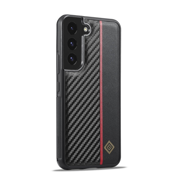 LC.IMEEKE 3 in 1 Carbon Fiber Texture Shockproof Phone Case