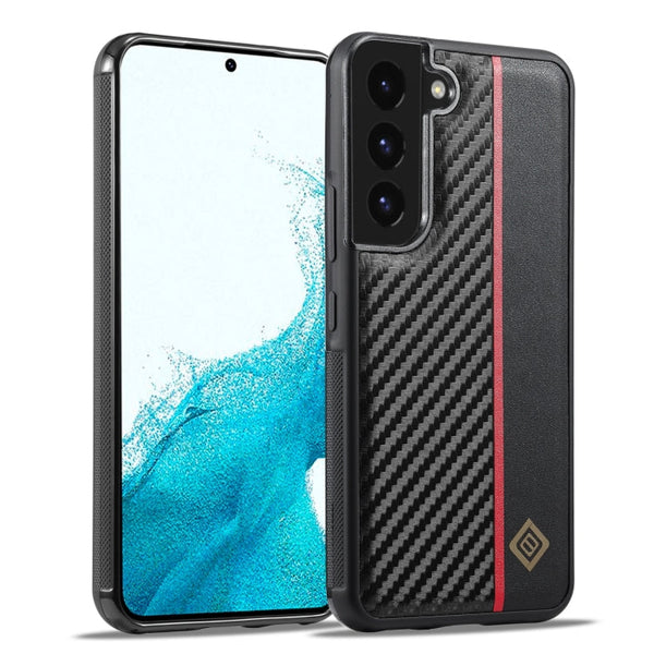 LC.IMEEKE 3 in 1 Carbon Fiber Texture Shockproof Phone Case