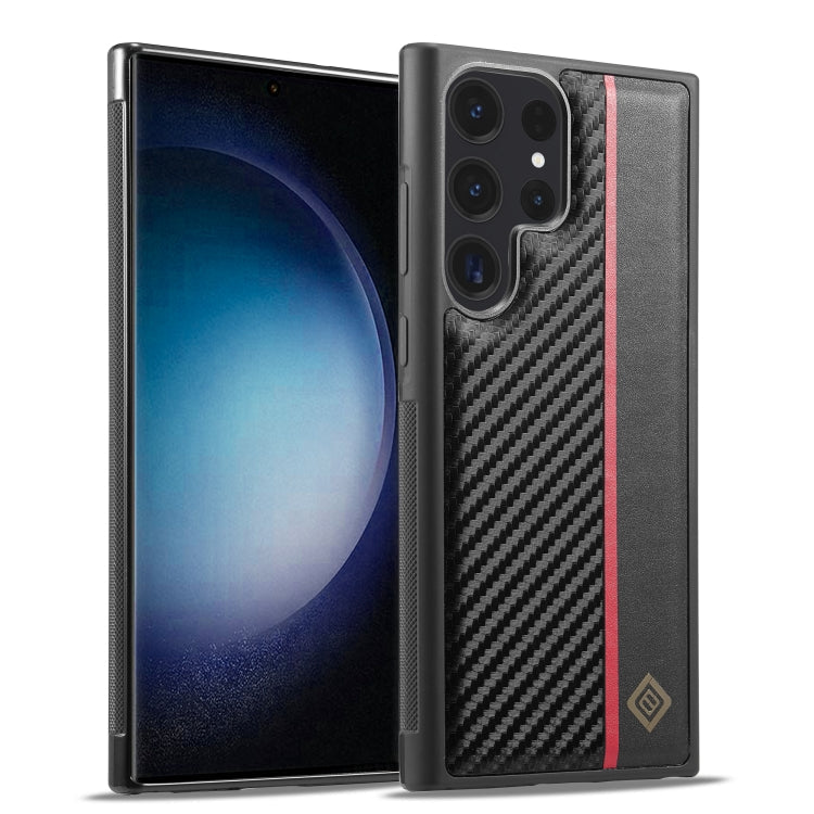 LC.IMEEKE 3 in 1 Carbon Fiber Texture Shockproof Phone Case