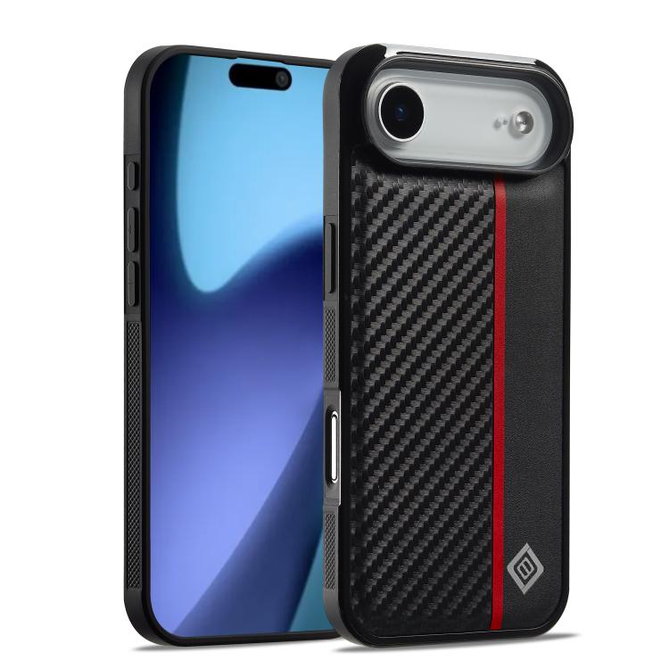 LC.IMEEKE 3 in 1 Carbon Fiber Texture Shockproof Phone Case