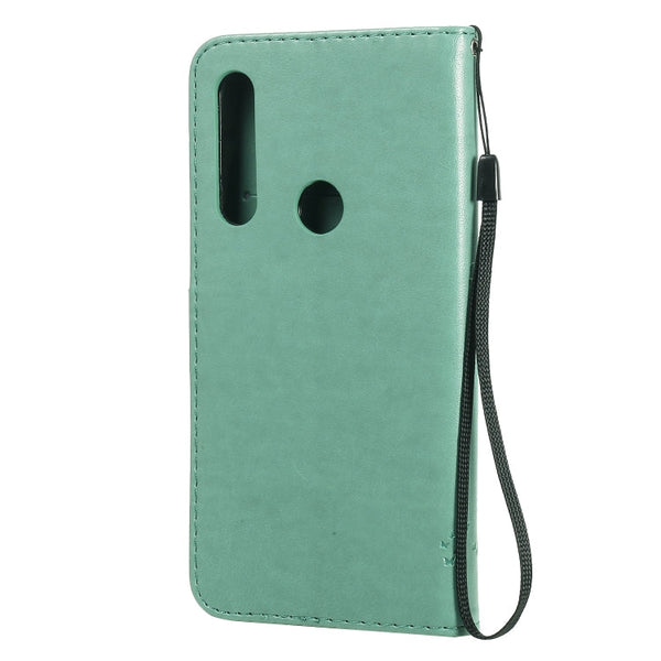 Tree & Cat Embossed Pattern Horizontal Flip Leather Case with Holder & Card Slots & Wallet & Lanyard, For Motorola Moto G Power, For Motorola Moto G8 Power Lite