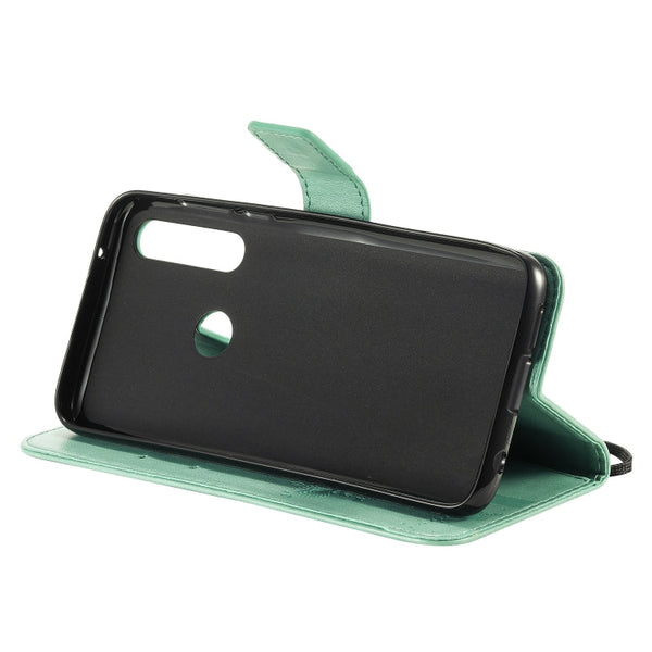 Tree & Cat Embossed Pattern Horizontal Flip Leather Case with Holder & Card Slots & Wallet & Lanyard, For Motorola Moto G Power, For Motorola Moto G8 Power Lite