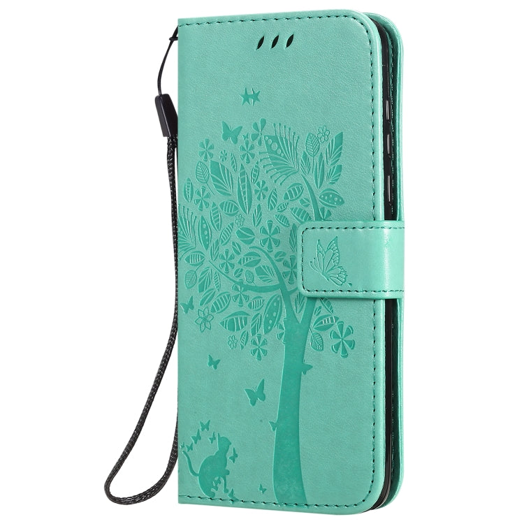 Tree & Cat Embossed Pattern Horizontal Flip Leather Case with Holder & Card Slots & Wallet & Lanyard, For Motorola Moto G8 Power, For OPPO Realme 6
