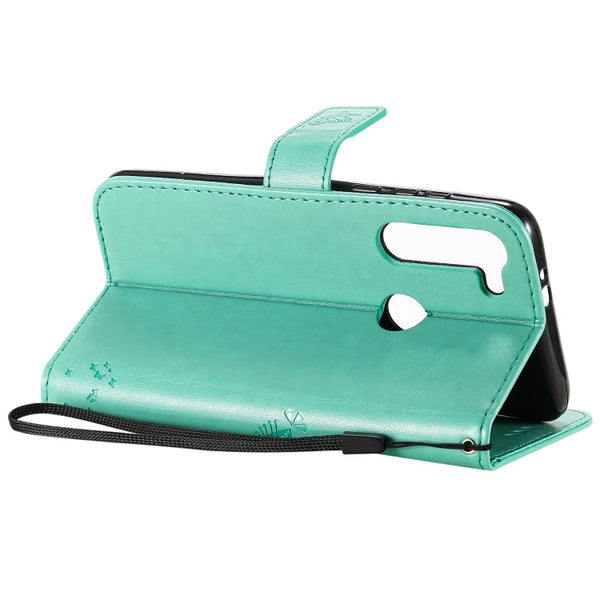 Tree & Cat Embossed Pattern Horizontal Flip Leather Case with Holder & Card Slots & Wallet & Lanyard, For Motorola Moto G8 Power, For OPPO Realme 6