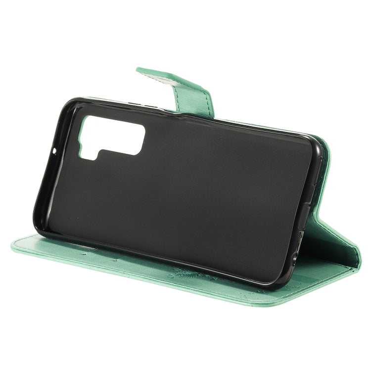 Tree & Cat Embossed Pattern Horizontal Flip Leather Case with Holder & Card Slots & Wallet & Lanyard, For Huawei Nova 7 SE, For Huawei Nova 7