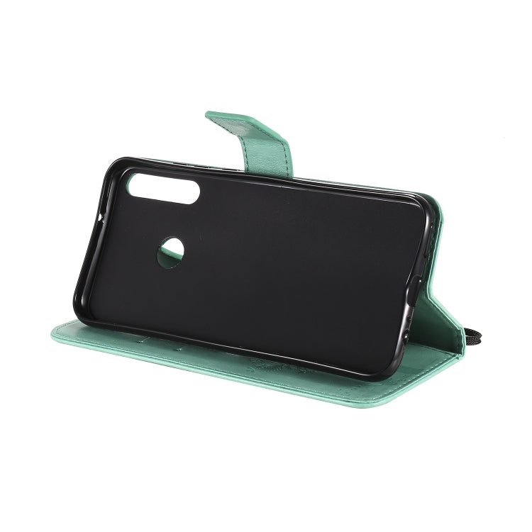 Tree & Cat Embossed Pattern Horizontal Flip Leather Case with Holder & Card Slots & Wallet & Lanyard, For Huawei P40 Lite E, For Huawei P Smart 2020