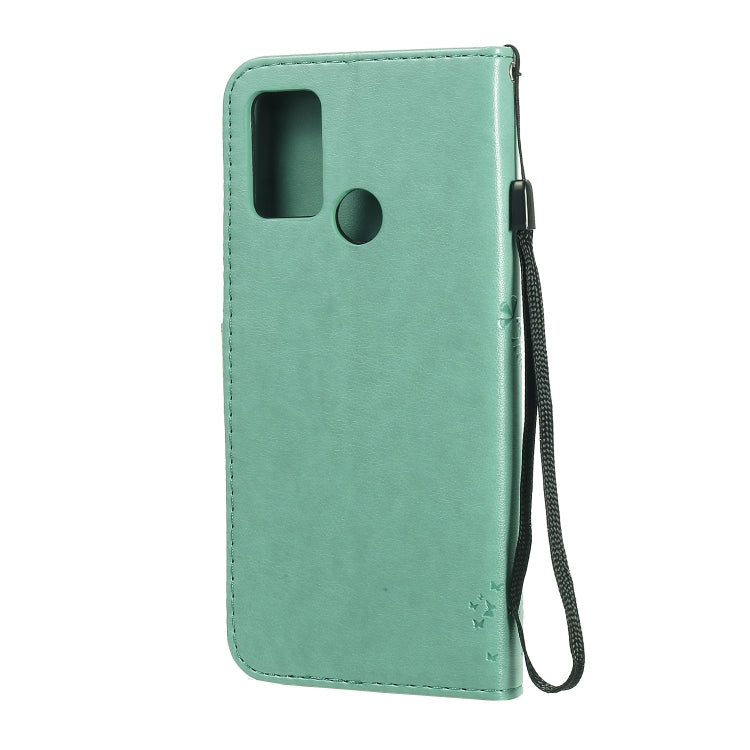 Tree & Cat Embossed Pattern Horizontal Flip Leather Case with Holder & Card Slots & Wallet & Lanyard, For Huawei Honor 9A, For Huawei Honor 30 Pro