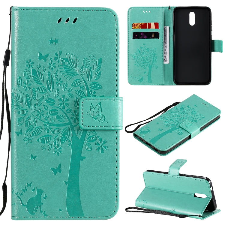 Tree & Cat Embossed Pattern Horizontal Flip Leather Case with Holder & Card Slots & Wallet & Lanyard, For Nokia 1.3, For Nokia 2.3