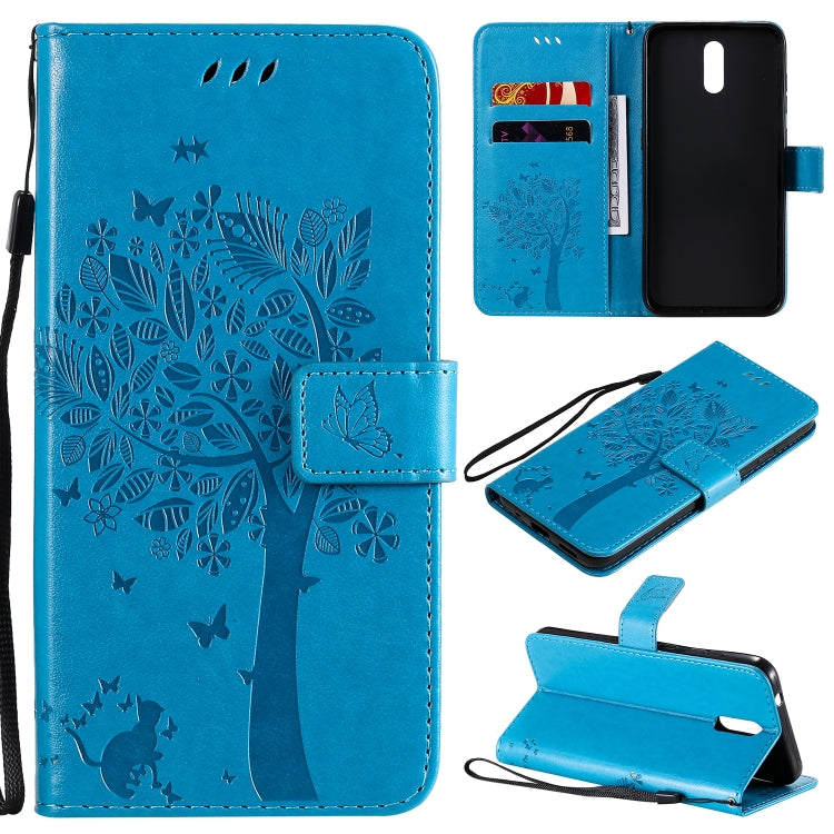 Tree & Cat Embossed Pattern Horizontal Flip Leather Case with Holder & Card Slots & Wallet & Lanyard, For Nokia 1.3, For Nokia 2.3