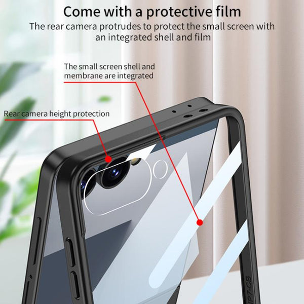 GKK Integrated Ultrathin Shockproof Phone Case with Ring Wrist Strap, For Samsung Galaxy Z Flip7 5G, For Samsung Galaxy Z Flip6, For Samsung Galaxy Z Flip5, For Samsung Galaxy Z Flip4 5G, For Samsung Galaxy Z Flip3 5G