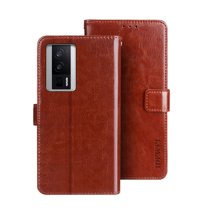 idewei Crazy Horse Texture Leather Phone Case