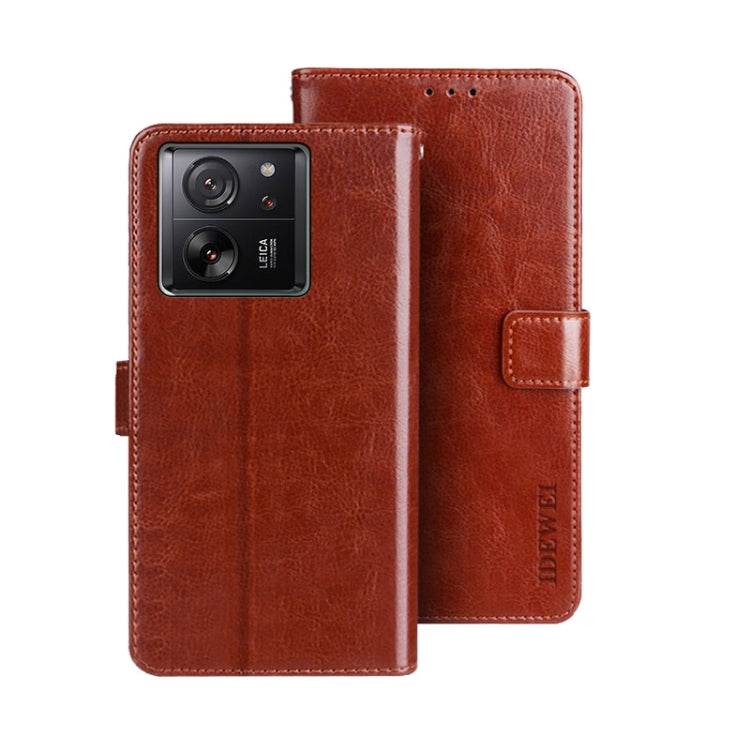 idewei Crazy Horse Texture Leather Phone Case