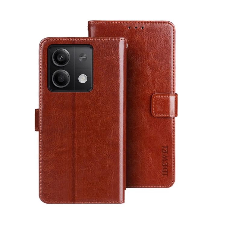 idewei Crazy Horse Texture Leather Phone Case