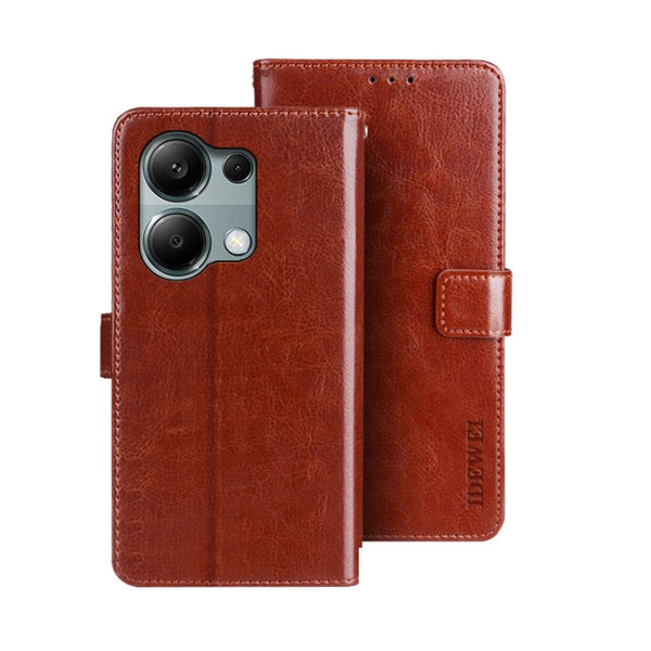idewei Crazy Horse Texture Leather Phone Case