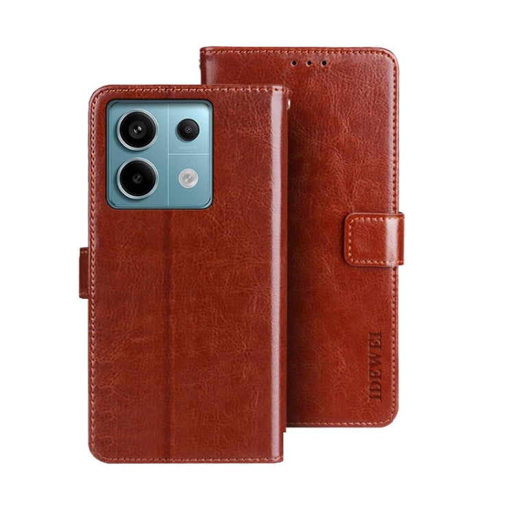 idewei Crazy Horse Texture Leather Phone Case