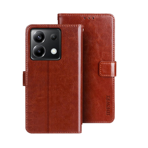 idewei Crazy Horse Texture Leather Phone Case