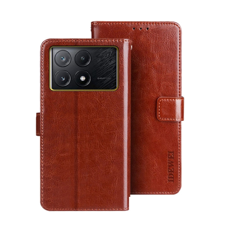 idewei Crazy Horse Texture Leather Phone Case