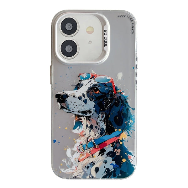 Animal Pattern Oil Painting Series PC + TPU Phone Case