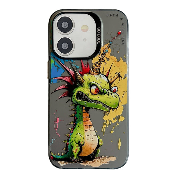 Animal Pattern Oil Painting Series PC + TPU Phone Case