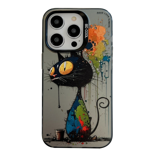 Animal Pattern Oil Painting Series PC + TPU Phone Case