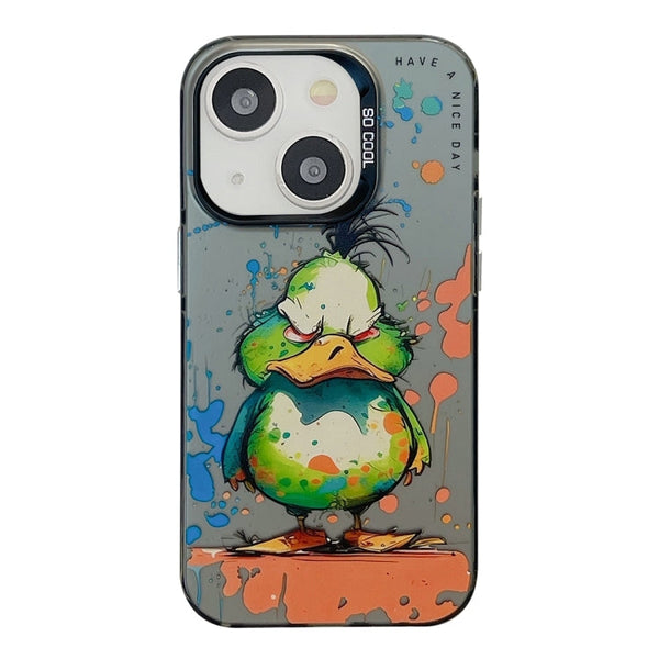 Animal Pattern Oil Painting Series PC + TPU Phone Case