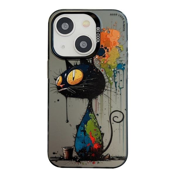 Animal Pattern Oil Painting Series PC + TPU Phone Case