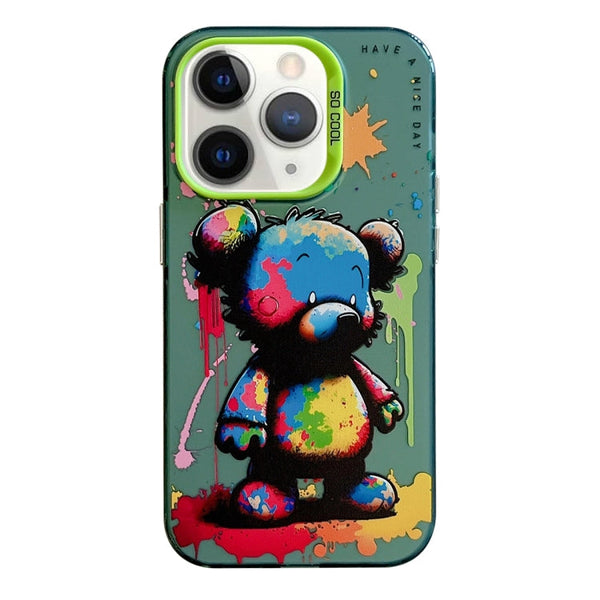 Animal Pattern Oil Painting Series PC + TPU Phone Case