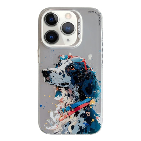 Animal Pattern Oil Painting Series PC + TPU Phone Case