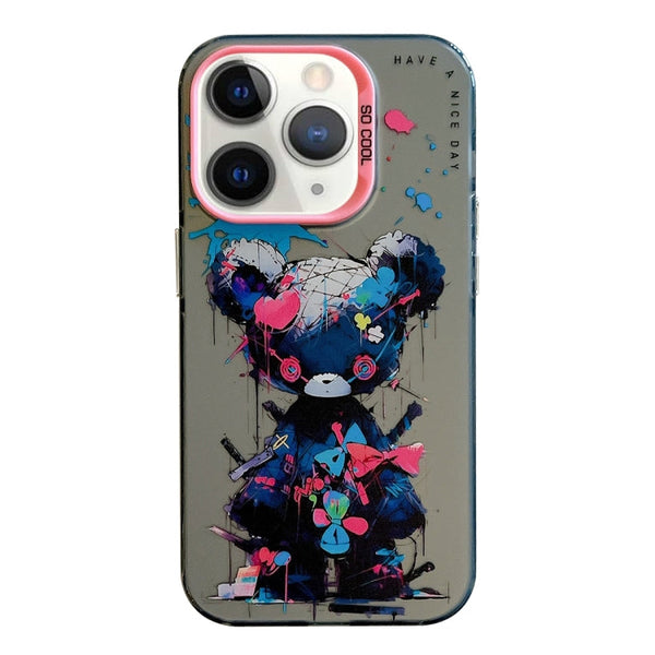 Animal Pattern Oil Painting Series PC + TPU Phone Case