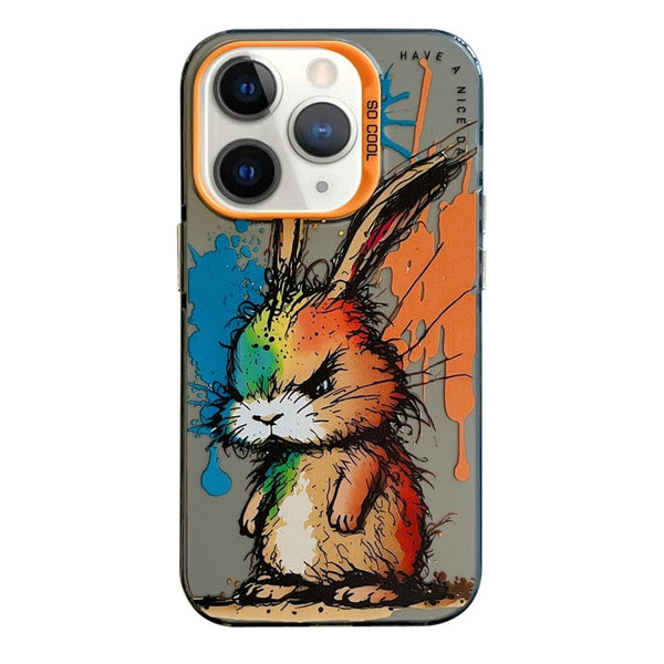 Animal Pattern Oil Painting Series PC + TPU Phone Case