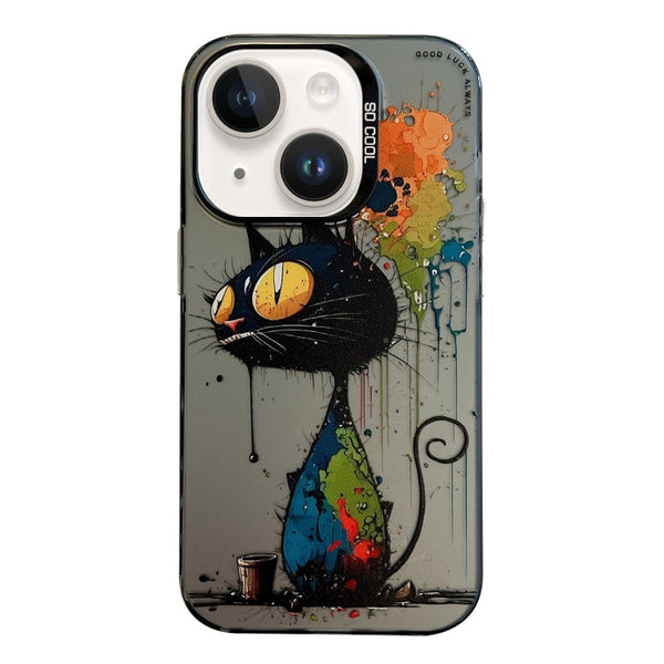 Animal Pattern Oil Painting Series PC + TPU Phone Case