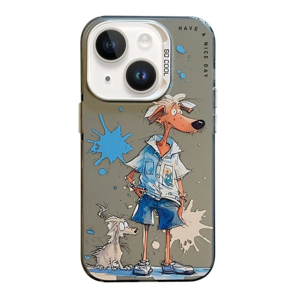 Animal Pattern Oil Painting Series PC + TPU Phone Case