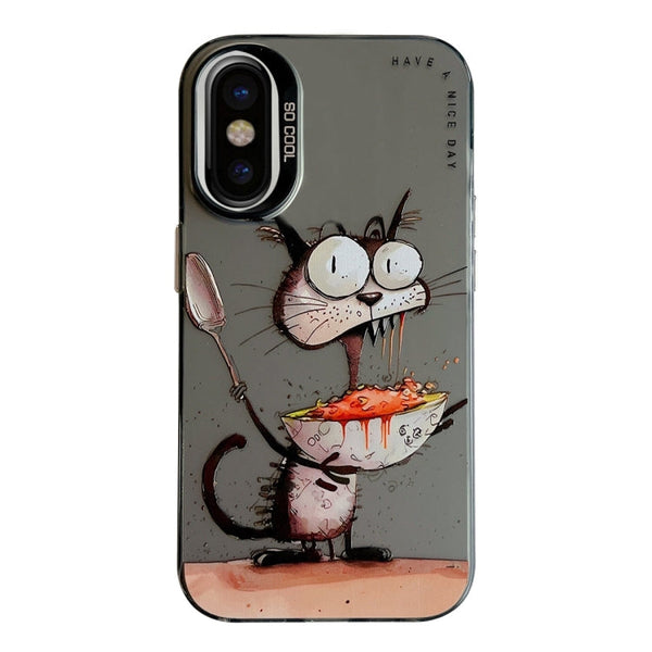 Animal Pattern Oil Painting Series PC + TPU Phone Case