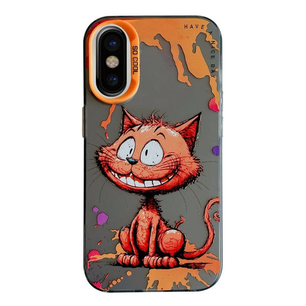 Animal Pattern Oil Painting Series PC + TPU Phone Case