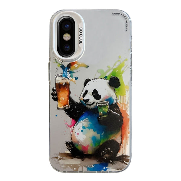 Animal Pattern Oil Painting Series PC + TPU Phone Case