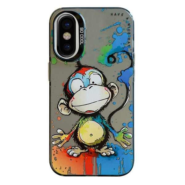 Animal Pattern Oil Painting Series PC + TPU Phone Case