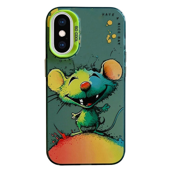 Animal Pattern Oil Painting Series PC + TPU Phone Case