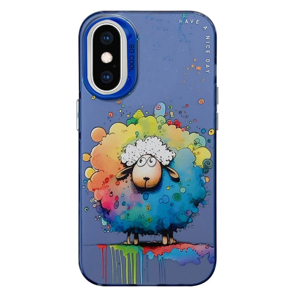 Animal Pattern Oil Painting Series PC + TPU Phone Case