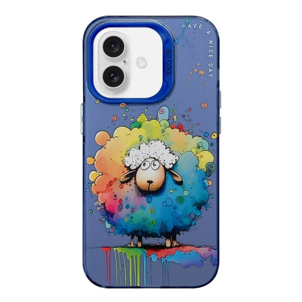 Animal Pattern Oil Painting Series PC + TPU Phone Case