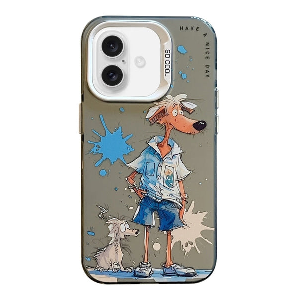 Animal Pattern Oil Painting Series PC + TPU Phone Case