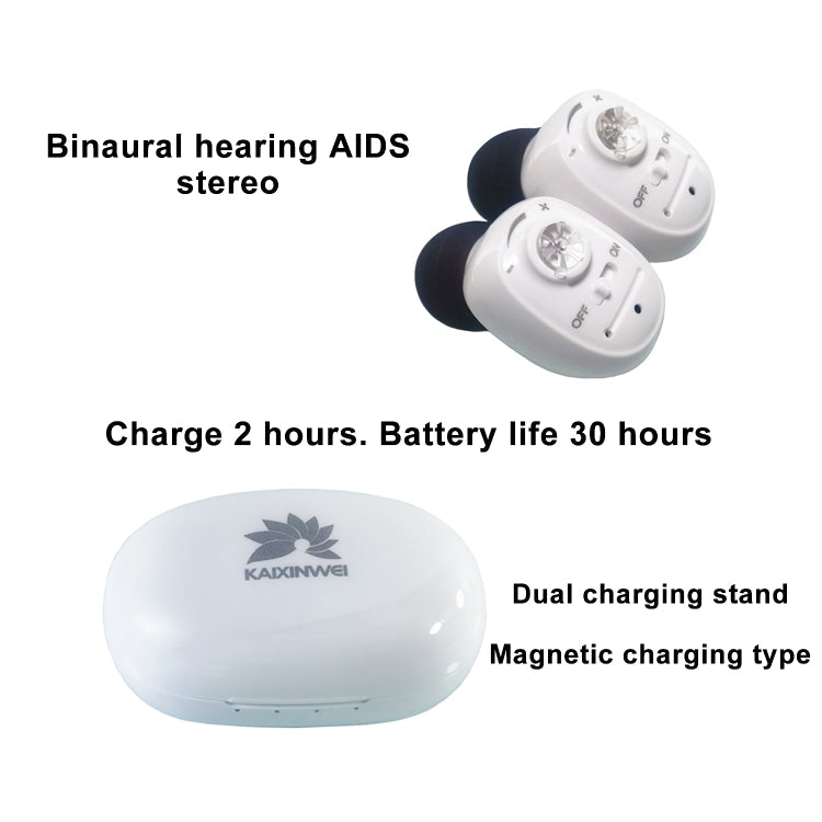 KAIXINWEI VHP-1607B DC3.7V In-ear Hearing Aid Sound Amplifier