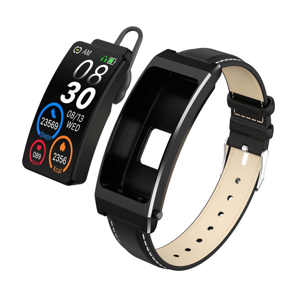 K13S 1.14 inch TFT Screen Leather Strap Smart Calling Bracelet Supports Sleep Management/Blood Oxygen Monitoring