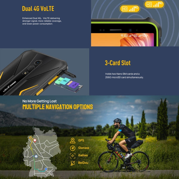 Ulefone Armor X12 Pro, IP68/IP69K Rugged Phone, 5.45 inch Android 14 MediaTek Helio G36 Octa Core, Network: 4G, NFC