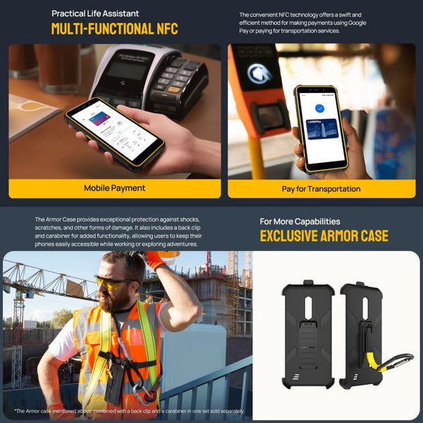 Ulefone Armor X12 Pro, IP68/IP69K Rugged Phone, 5.45 inch Android 14 MediaTek Helio G36 Octa Core, Network: 4G, NFC